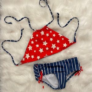 Reversible halter bikini swimsuit size 8-10